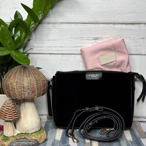 RADLEY LONDON Black Velvet Crossbody Bag